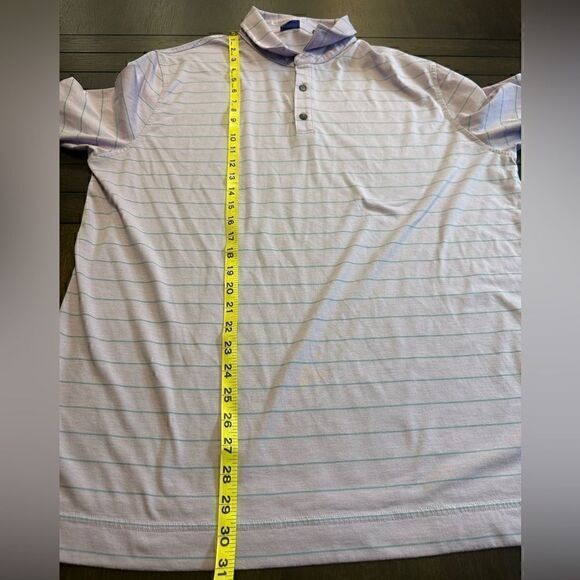 FootJoy Mens XL Purple Striped Mens Short Sleeve Polo - Picture 6 of 7